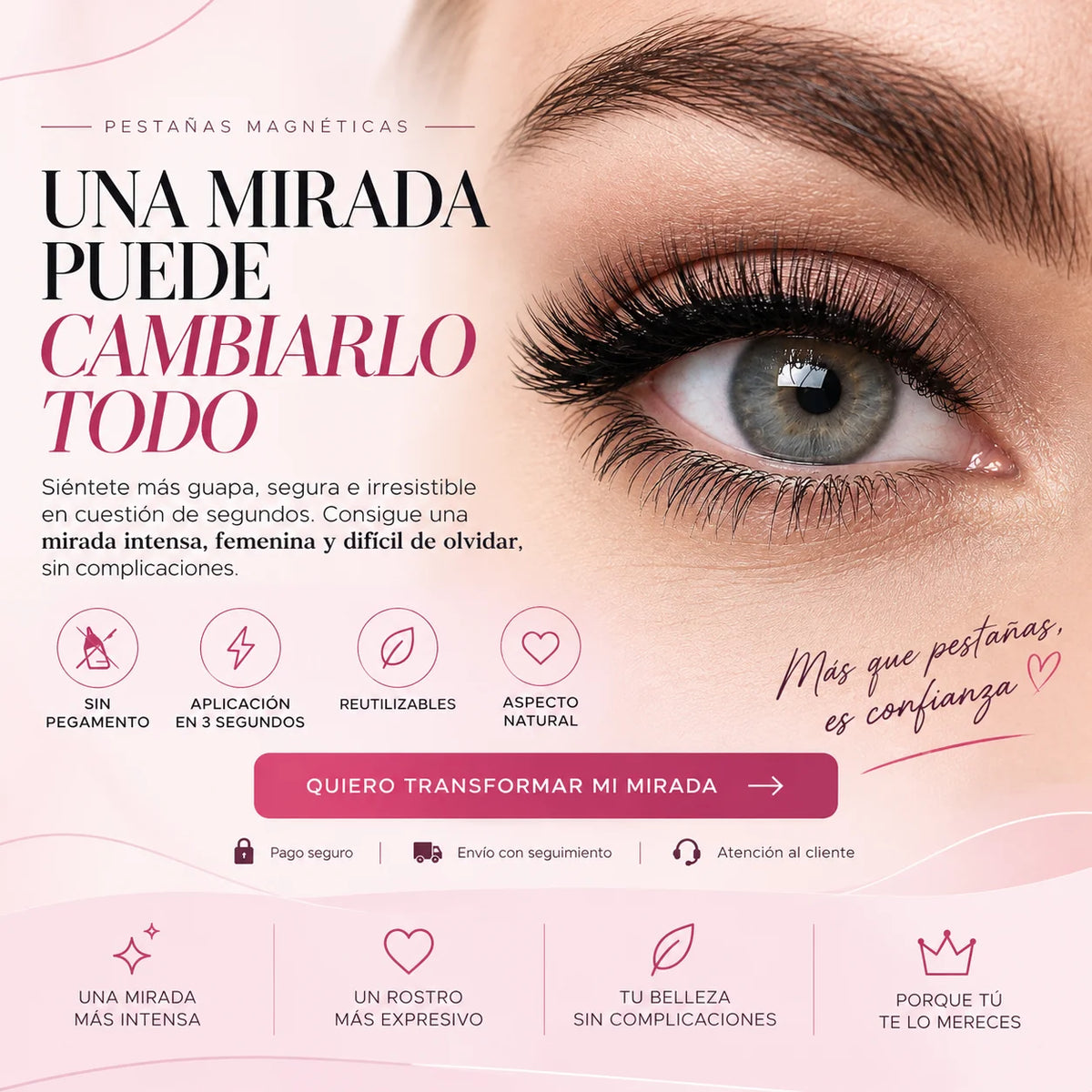 Pestañas Magnéticas con Aplicador — Una Mirada Irresistible en Segundos
