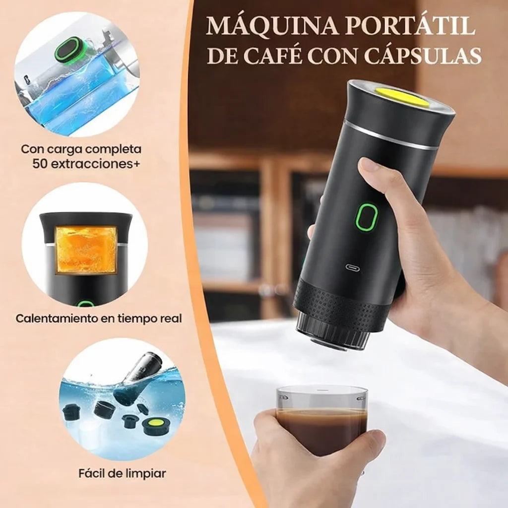Cafeteira Portátil 3 em 1 – Espresso Perfeito Onde Estiveres