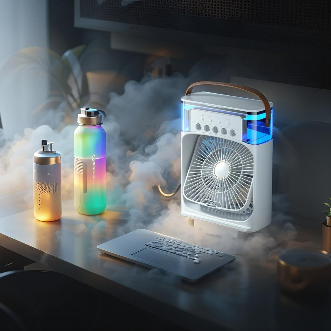 Ventilador Refrescante con Nebulizador