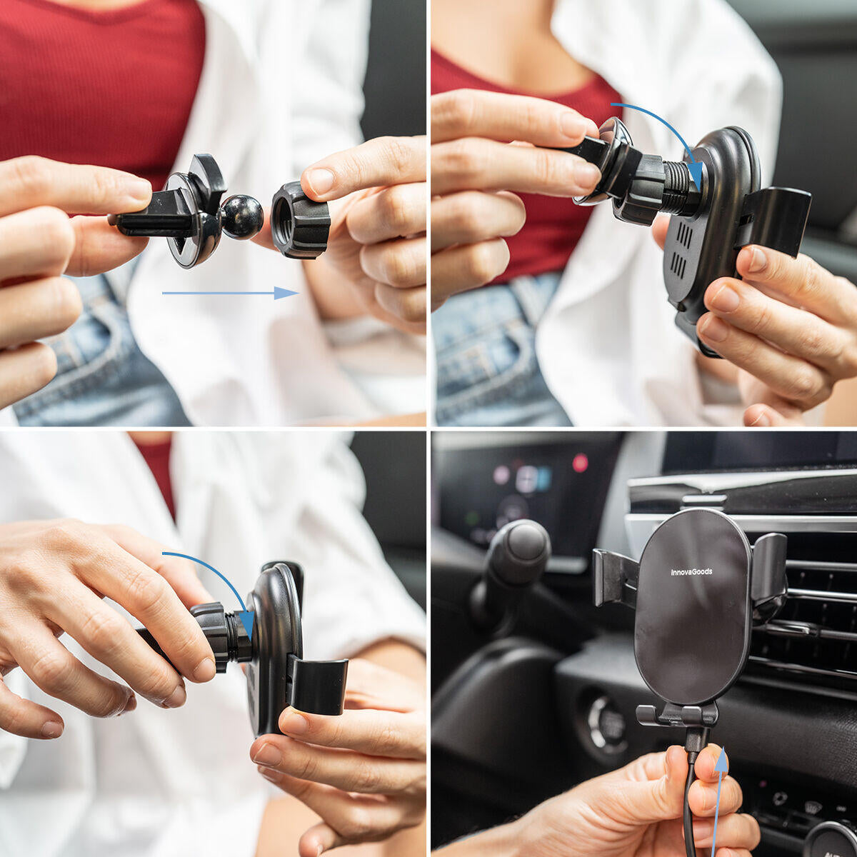 Suporte para carregador rápido sem fio para carro Chakar InnovaGoods