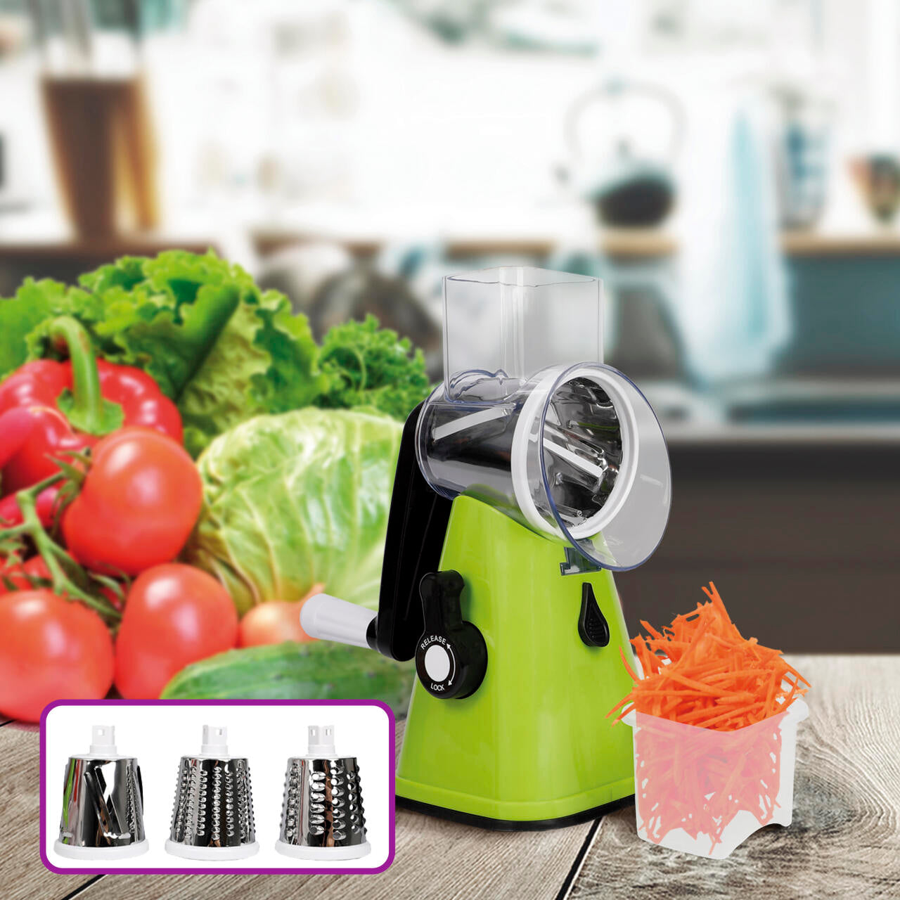 Cortador Rebanador Profesional Manual De Verduras
