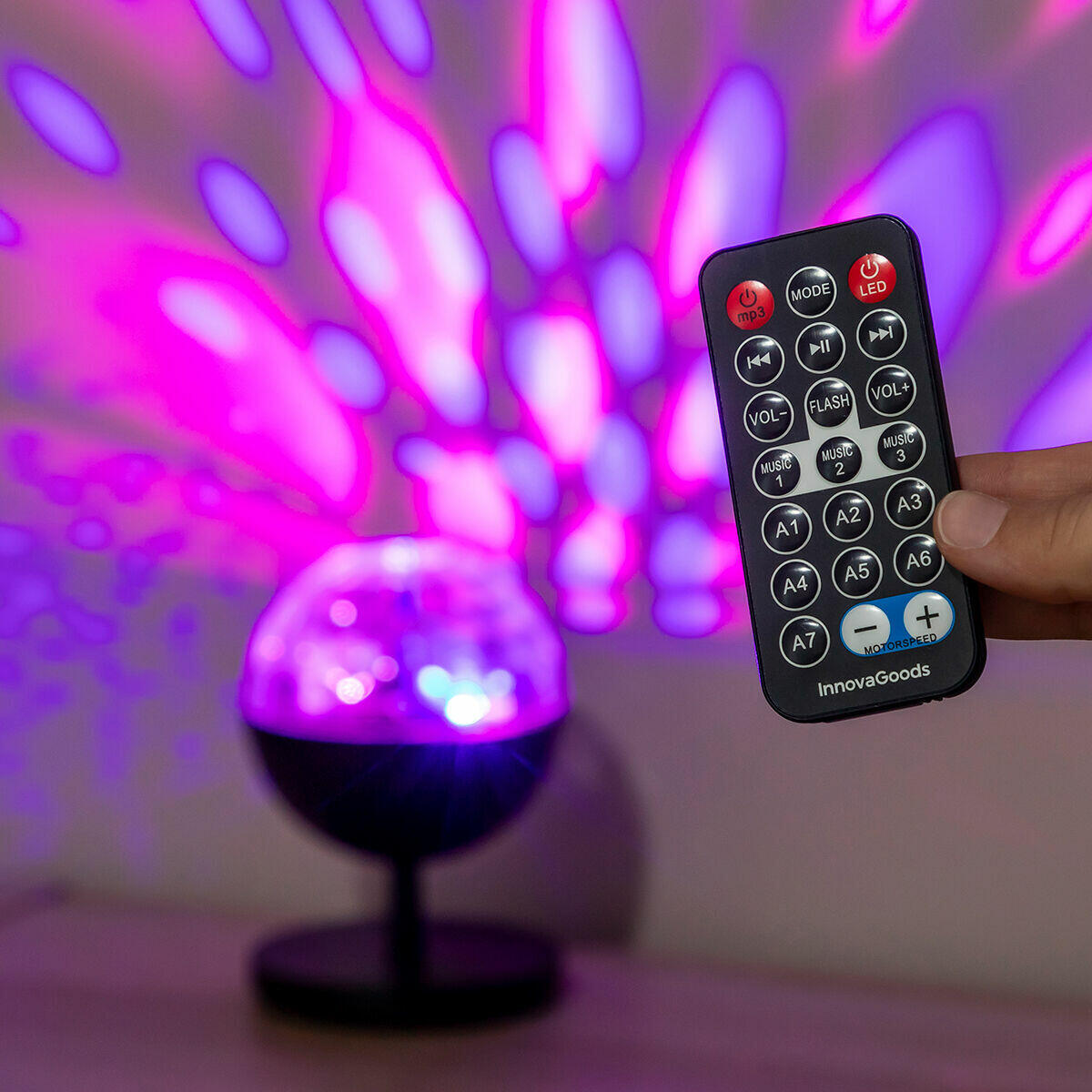 Proyector LED Recargable con Altavoz
