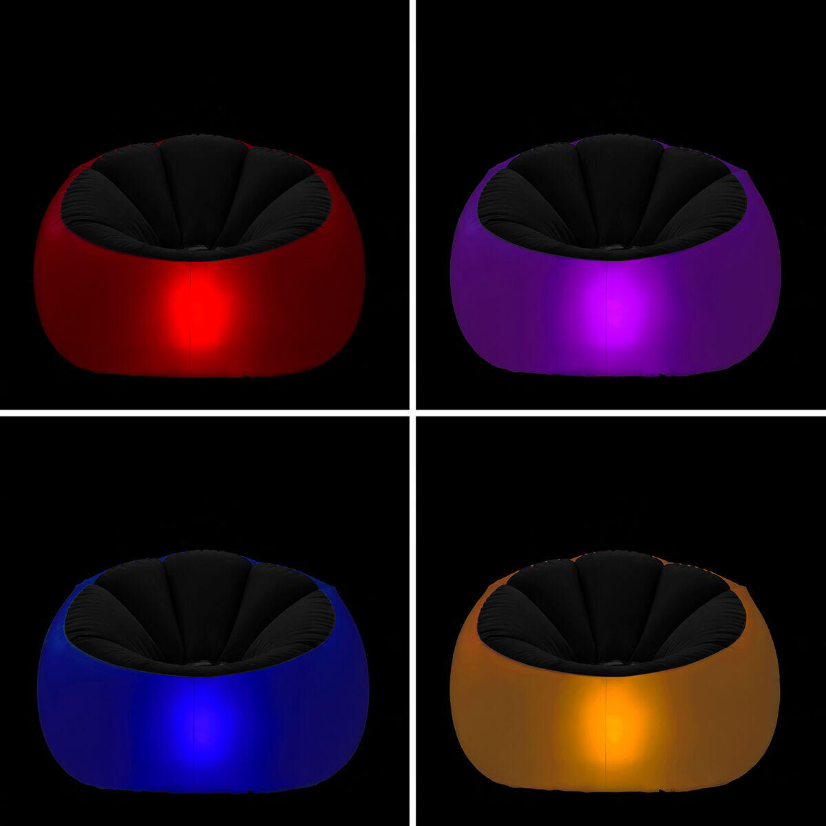 Sillón LED Hinchable LuxGlow™ — Diseño, Comodidad y Luz
