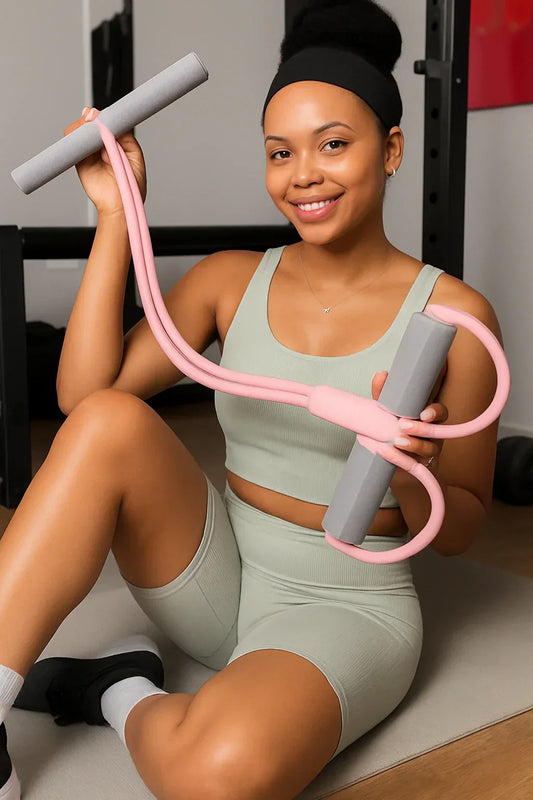 Banda de resistencia con cuerda de tracción elástica: tu gimnasio en casa