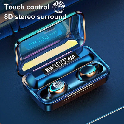 Fones de ouvido sem fio F9 LED
