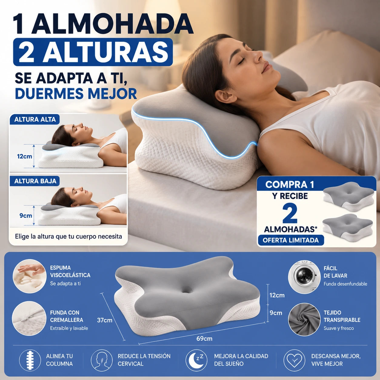 Almohada Cervical Mariposa