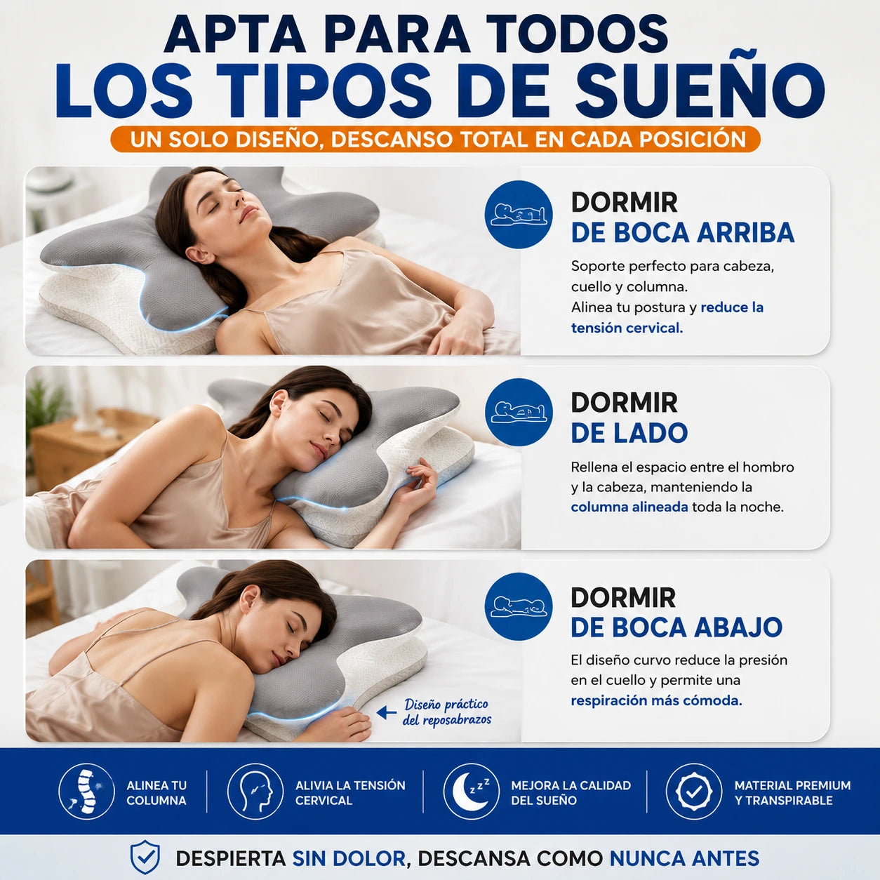 Almohada Cervical Mariposa