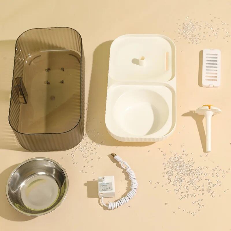 AquaPet 2 em 1 – Fonte + Taça Elevada