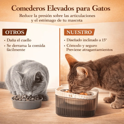 AquaPet 2 em 1 – Fonte + Taça Elevada