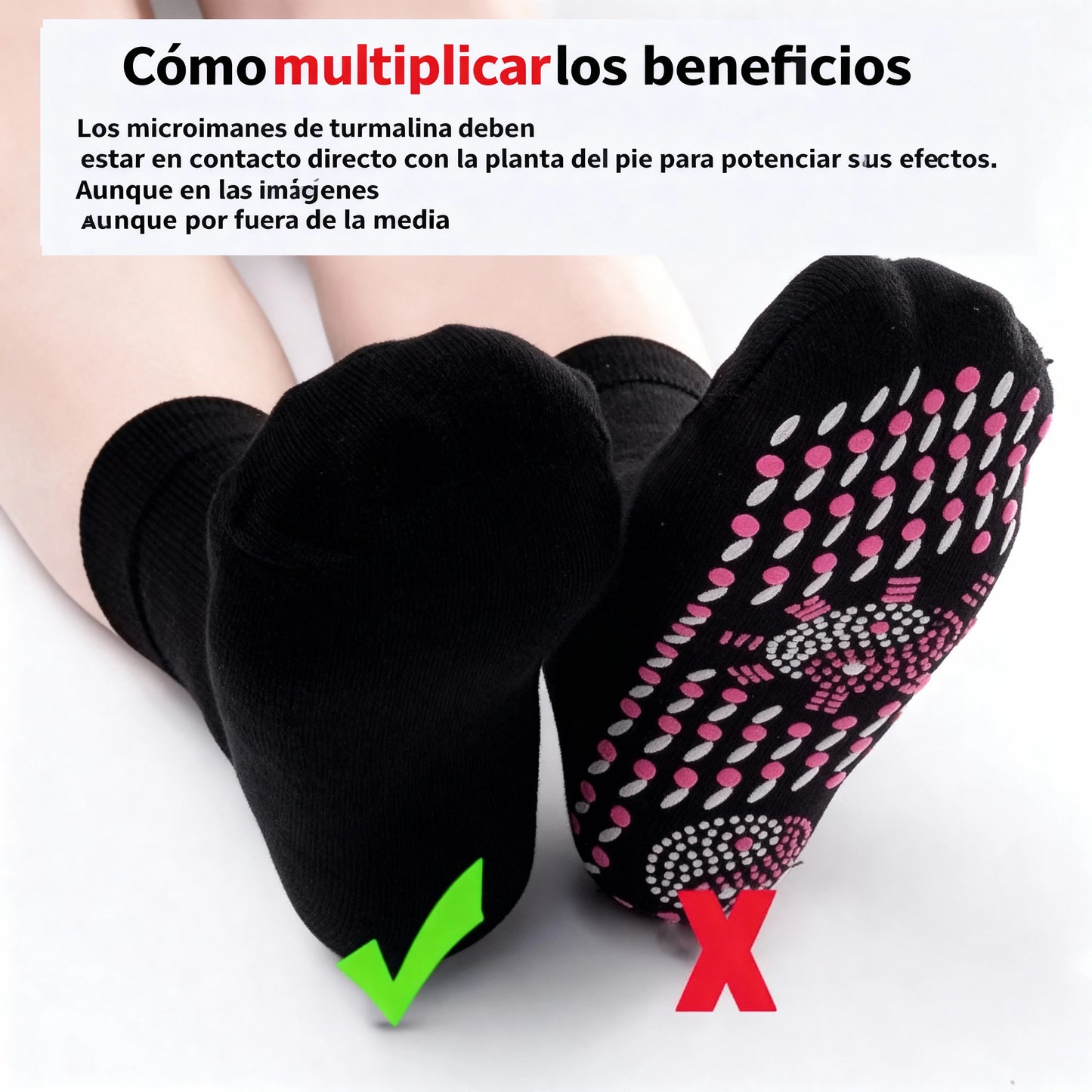 Meias Terapêuticas de Acupressão com Turmalina