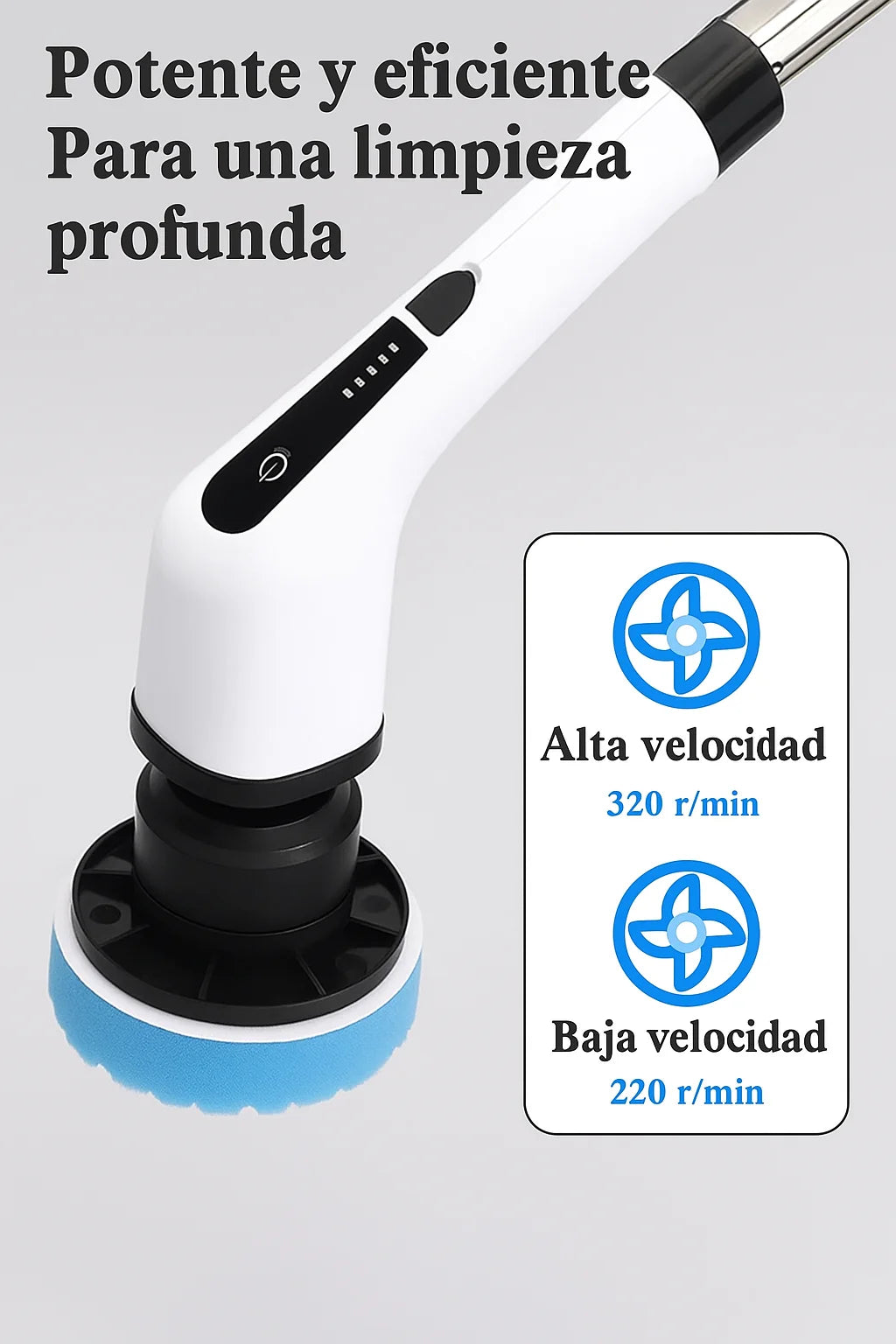 CEPILLO ELÉCTRICO DE LIMPIEZA INALÁMBRICO 9 EN 1