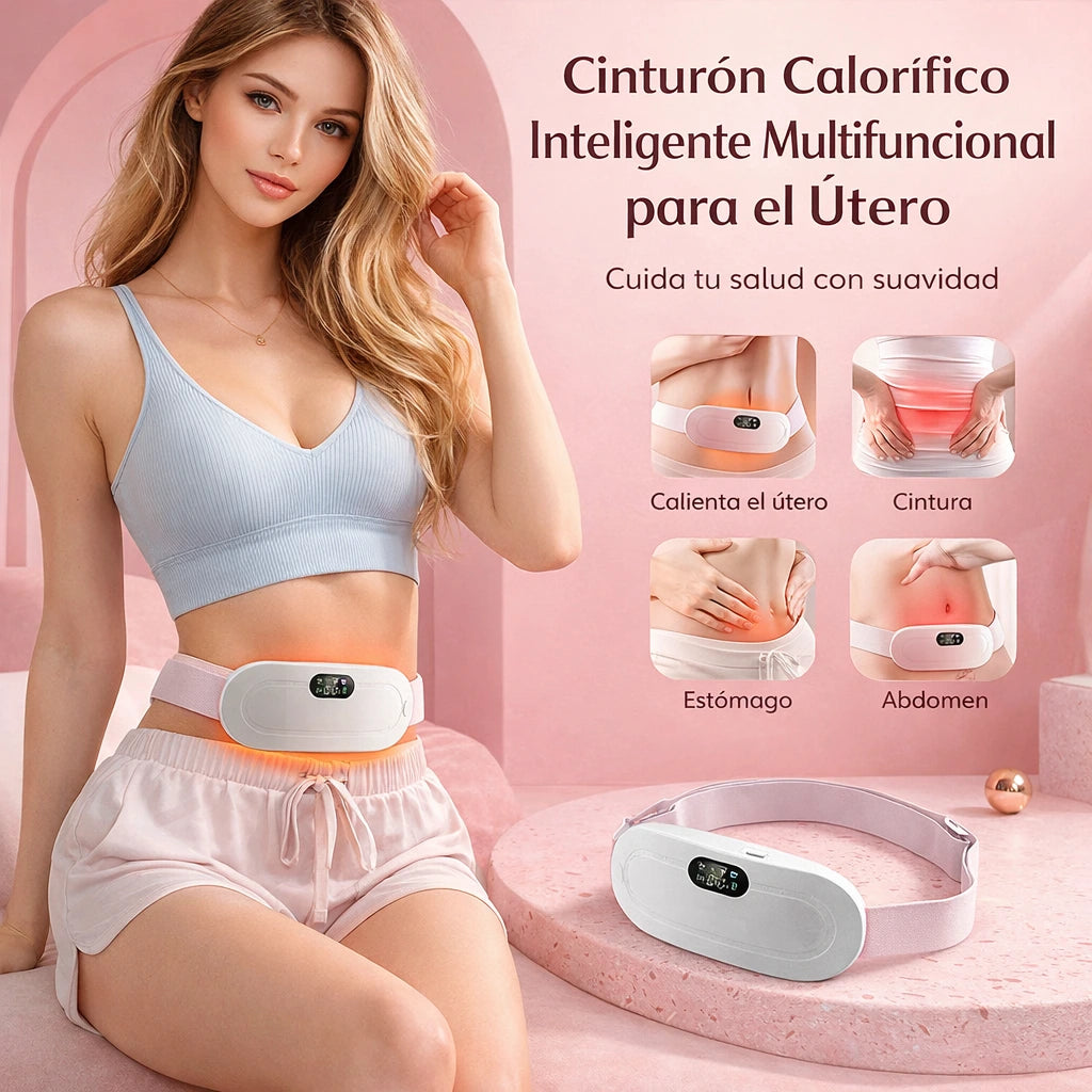 Cinto de massagem térmica para alívio menstrual