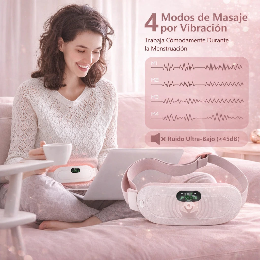 Cinto de massagem térmica para alívio menstrual