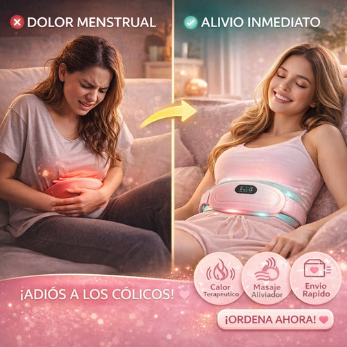 Cinto de massagem térmica para alívio menstrual