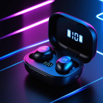 Fones de ouvido sem fio F9 LED