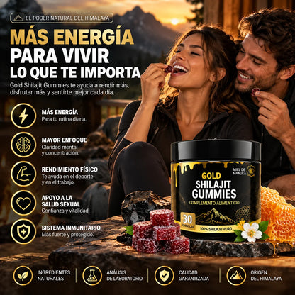 Gomitas de Shilajit Gold del Himalaya- Energía y Vitalidad