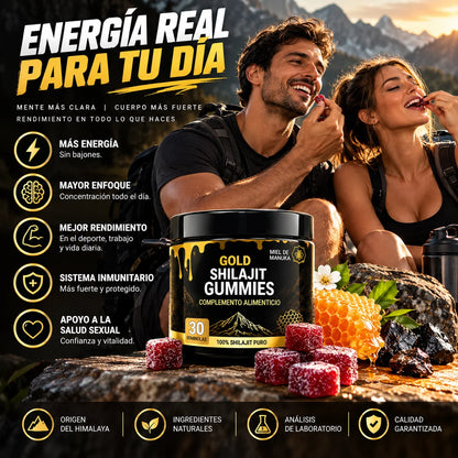 Gomitas de Shilajit Gold del Himalaya- Energía y Vitalidad