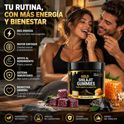Gomitas de Shilajit Gold del Himalaya- Energía y Vitalidad