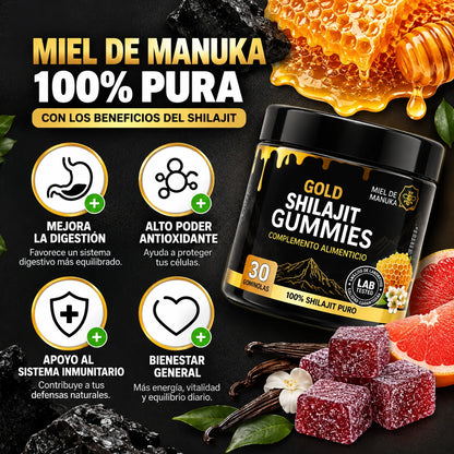 Gomitas de Shilajit Gold del Himalaya- Energía y Vitalidad