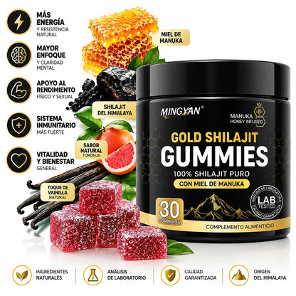 Gomitas de Shilajit Gold del Himalaya- Energía y Vitalidad