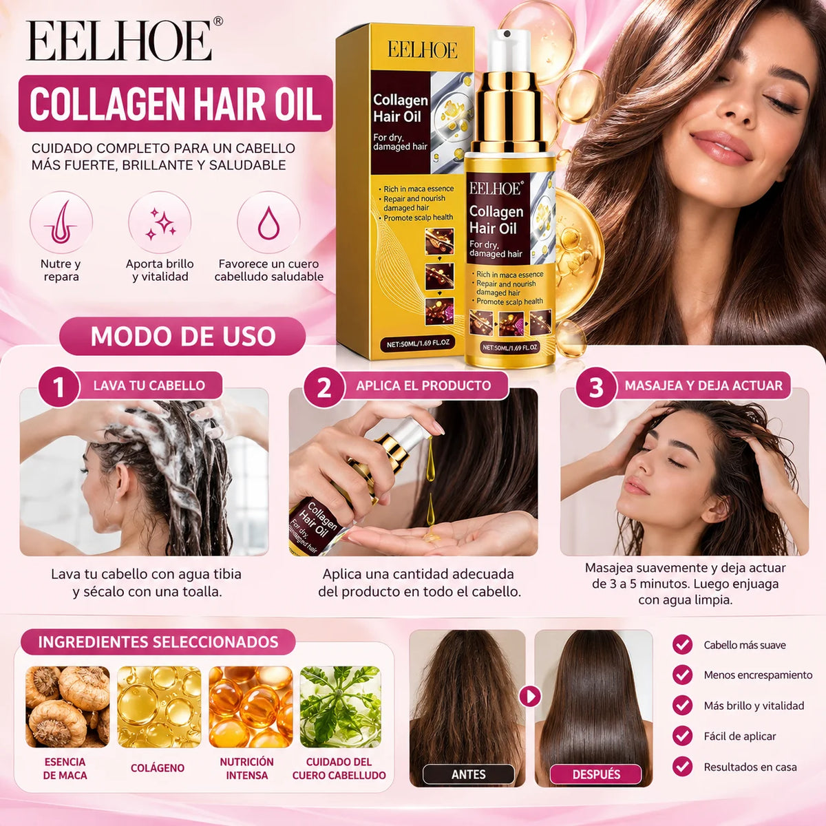 Pack Capilar EELHOE 3 en 1 | Rizador Triple de Regalo