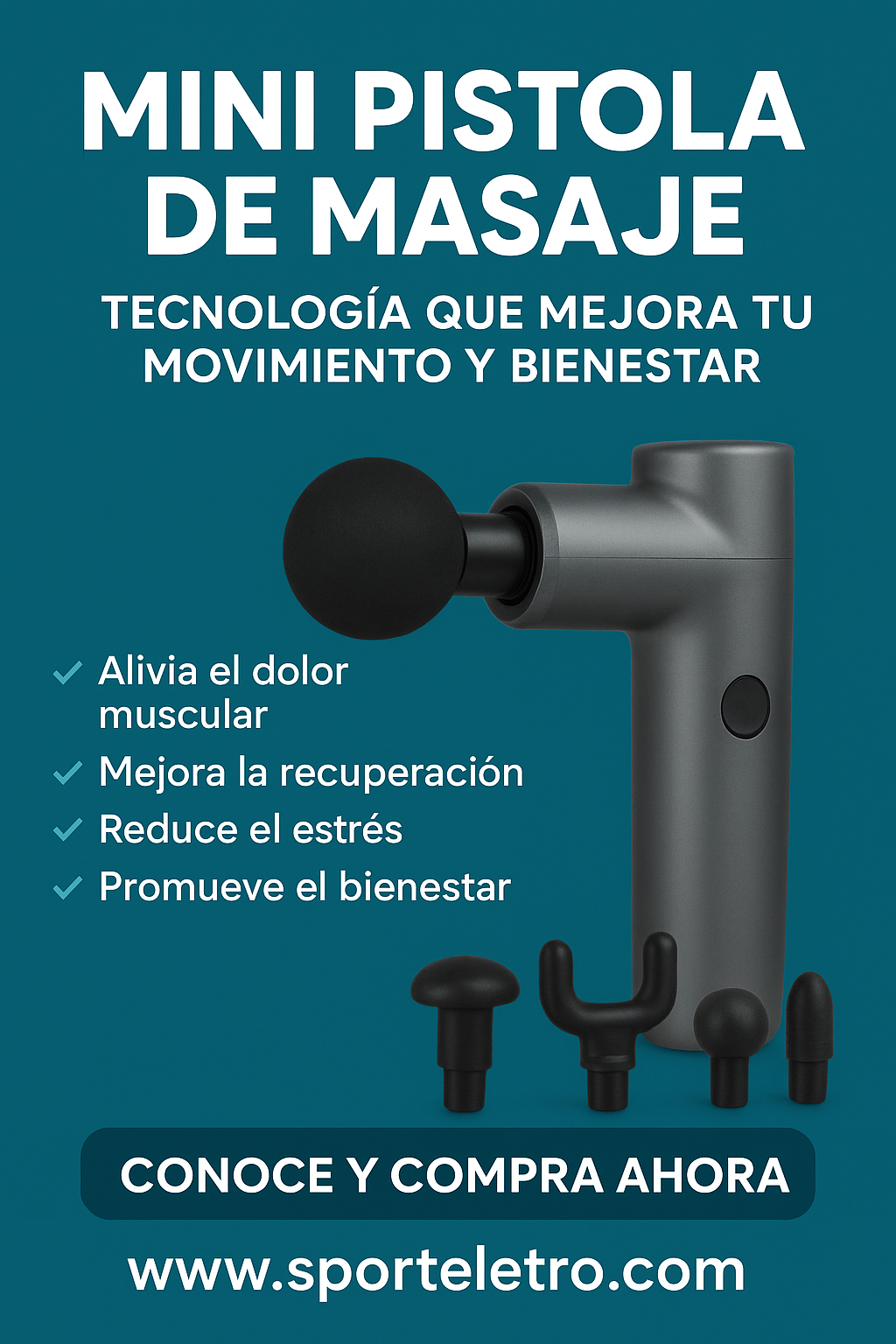 Masajeador Portátil para Alivio Muscular
