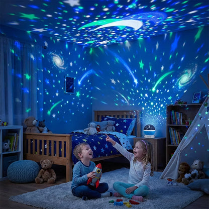 Proyector de Estrellas y Luna para Niños | Regalo Mágico de Navidad
