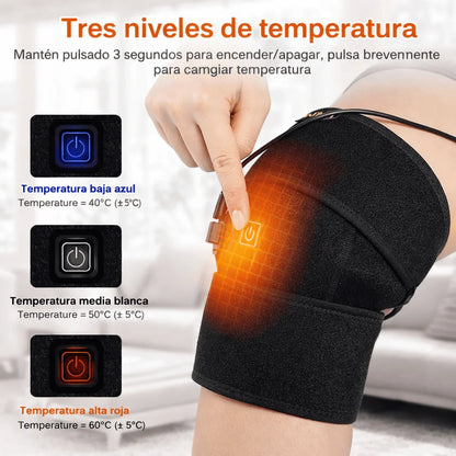 Joelheira terapêutica com terapia quente e fria para alívio da dor no joelho.