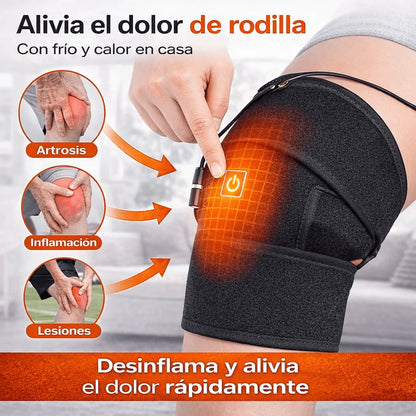 Joelheira terapêutica com terapia quente e fria para alívio da dor no joelho.