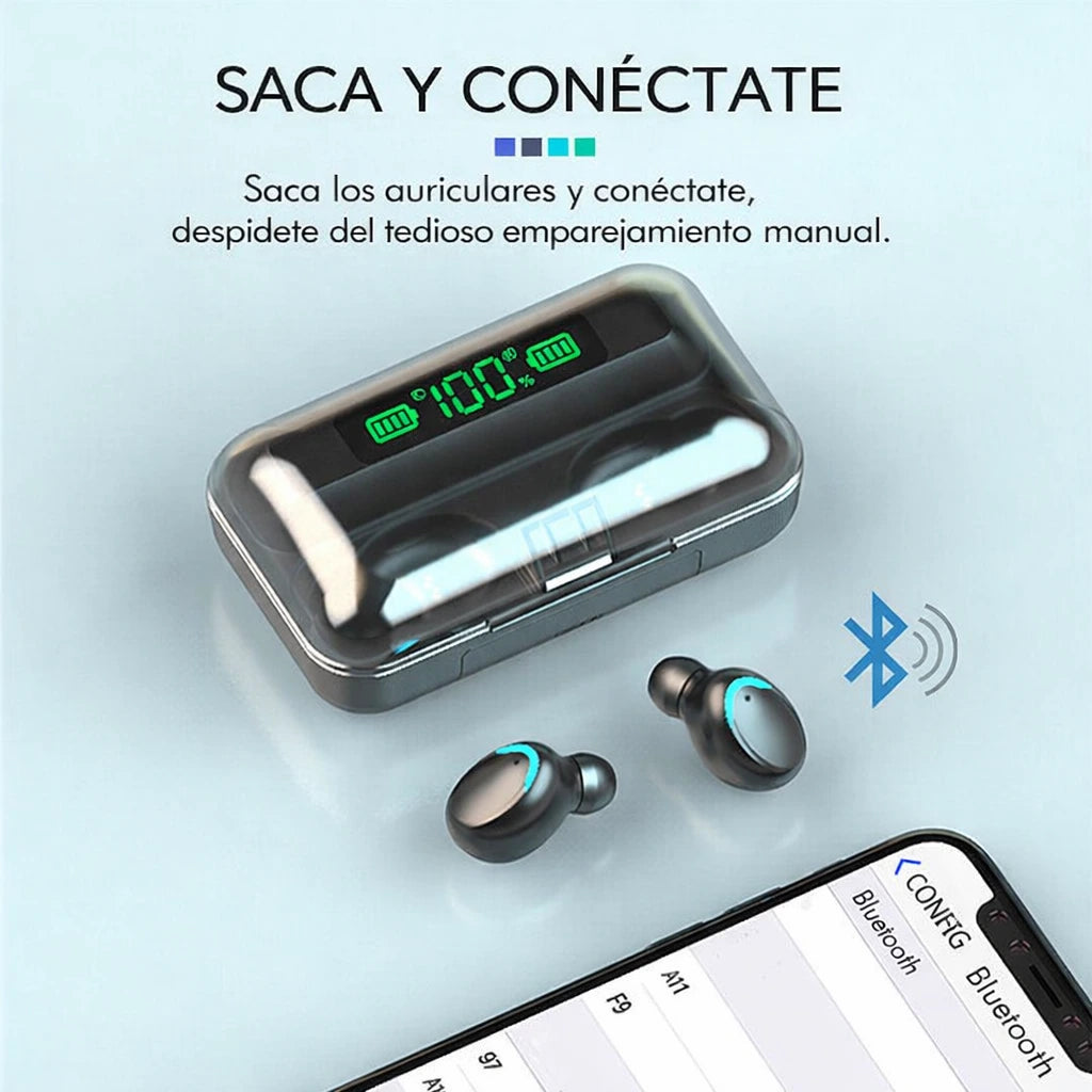 SoundPulse F9 Pro – Auriculares Desportivos LED