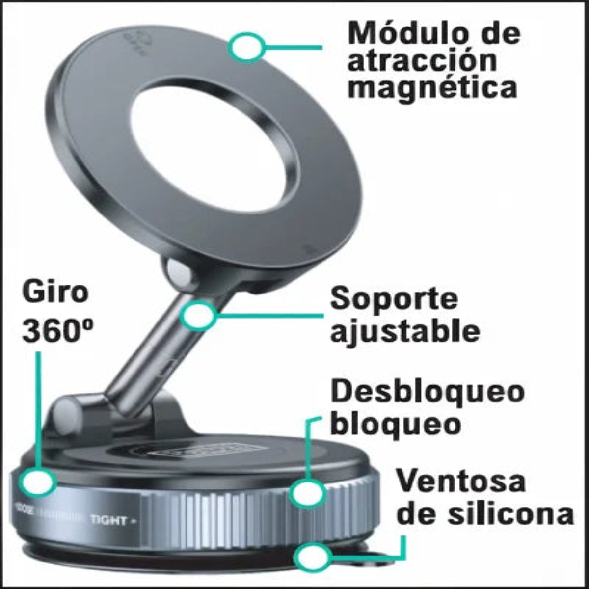 Suporte Magnético para Telemóvel