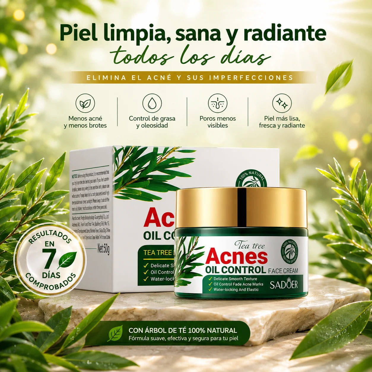 Crema Antiacné Árbol de Té  50ml (1+1)