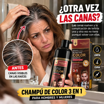 CHAMPÚ 3 EN 1 CUBRE CANAS – KISS BEAUTY