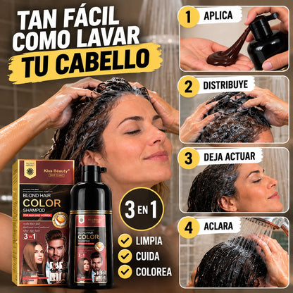 CHAMPÚ 3 EN 1 CUBRE CANAS – KISS BEAUTY