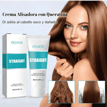 Anti-Frizz Pro 2X – Máscara Alisadora con Colágeno + Cepillo Alisador Cerámico Profesional (6 Temperaturas)