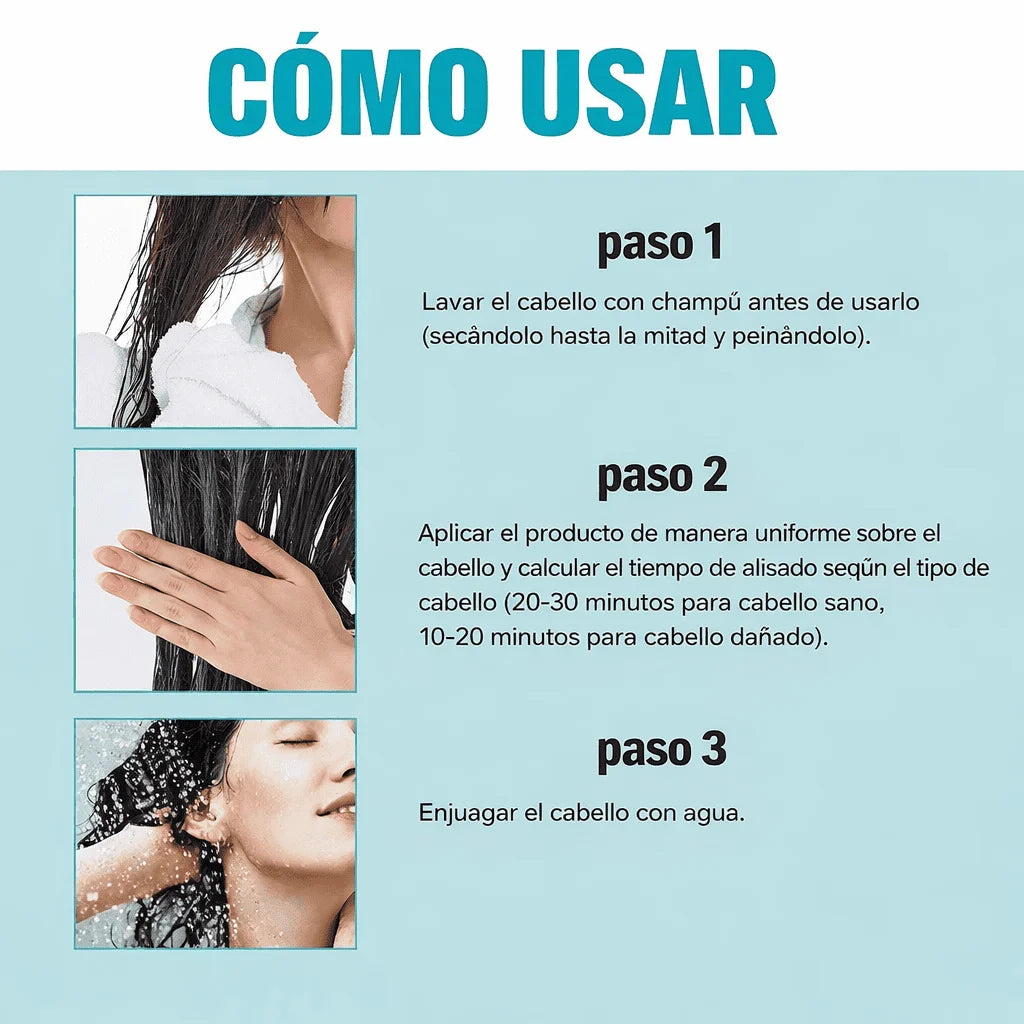 Anti-Frizz Pro 2X – Máscara Alisadora con Colágeno + Cepillo Alisador Cerámico Profesional (6 Temperaturas)