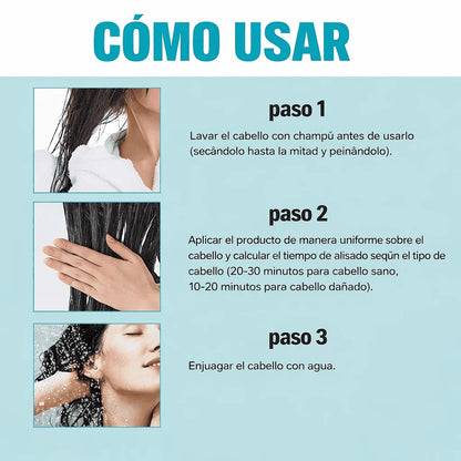 Anti-Frizz Pro 2X – Máscara Alisadora con Colágeno + Cepillo Alisador Cerámico Profesional (6 Temperaturas)