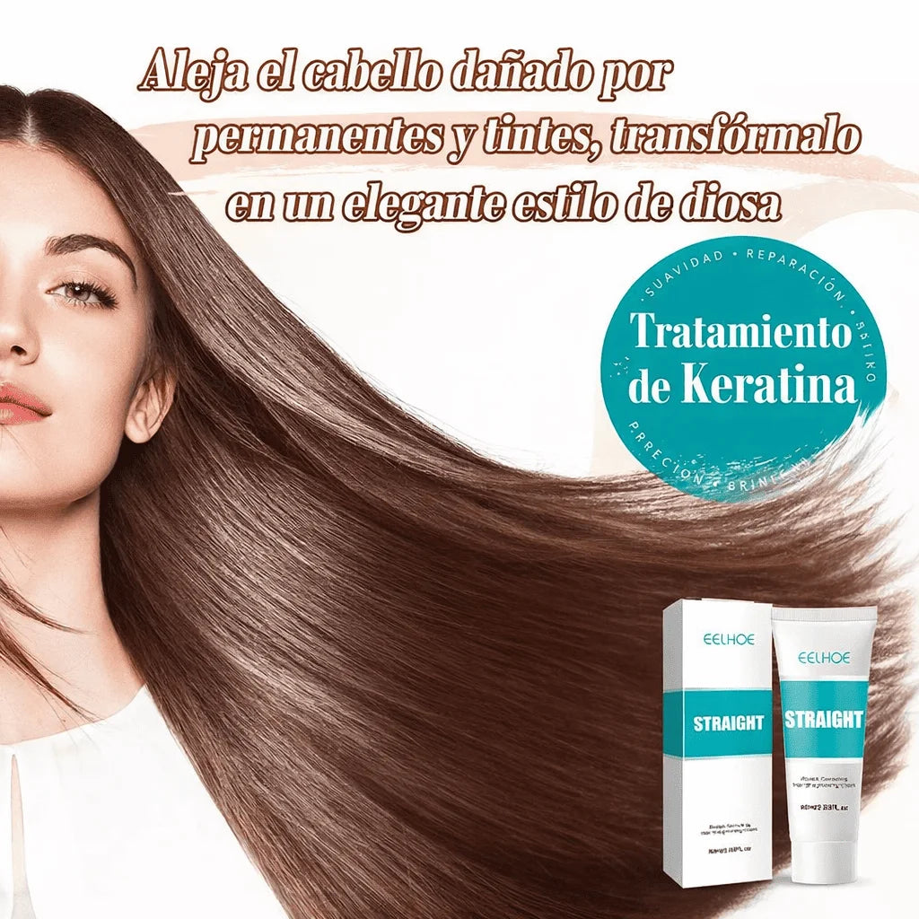 Anti-Frizz Pro 2X – Máscara Alisadora con Colágeno + Cepillo Alisador Cerámico Profesional (6 Temperaturas)
