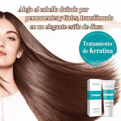 Anti-Frizz Pro 2X – Máscara Alisadora con Colágeno + Cepillo Alisador Cerámico Profesional (6 Temperaturas)