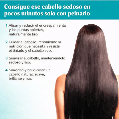 Anti-Frizz Pro 2X – Máscara Alisadora con Colágeno + Cepillo Alisador Cerámico Profesional (6 Temperaturas)