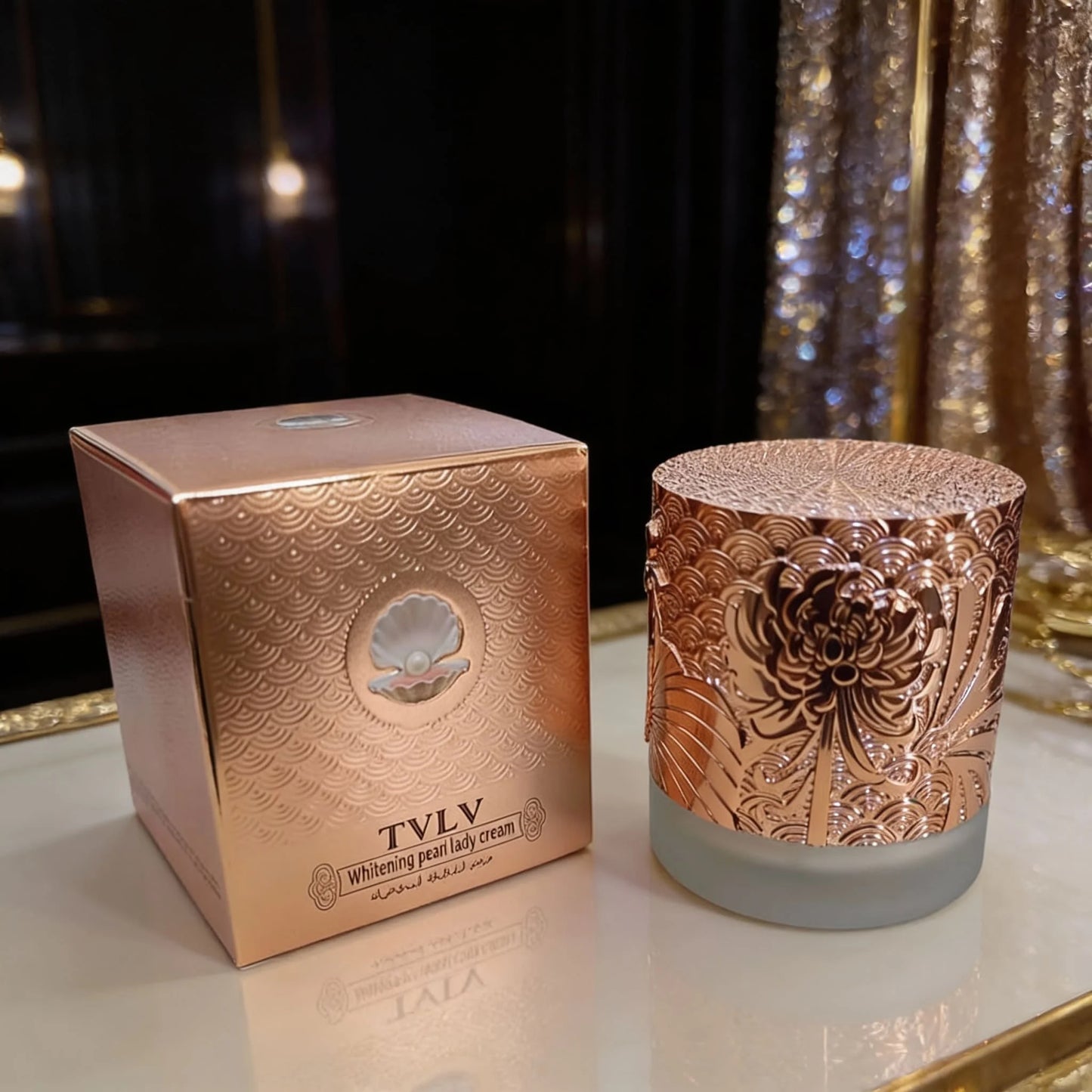 Creme facial branqueador com extrato de pérola 50ml.