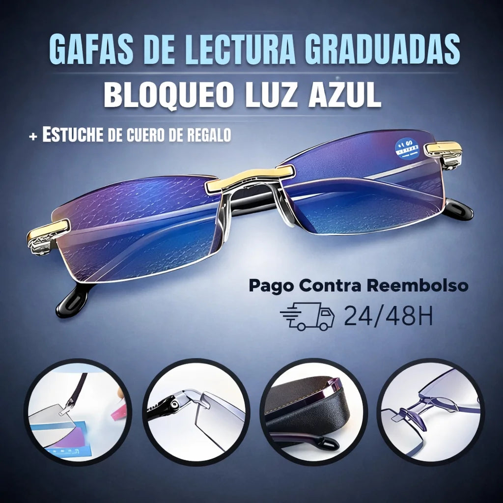 Óculos Multifocais Autogradáveis com Filtro Anti-Luz Azul