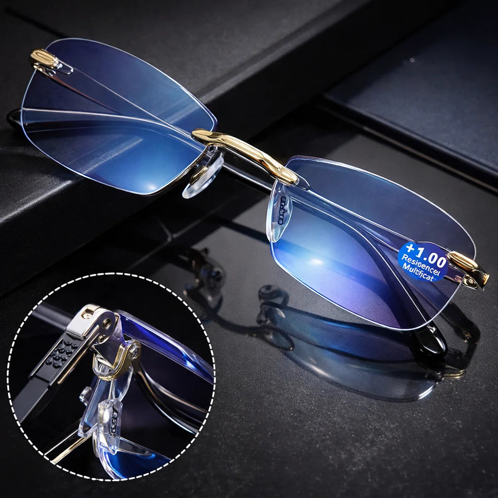 Óculos Multifocais Autogradáveis com Filtro Anti-Luz Azul