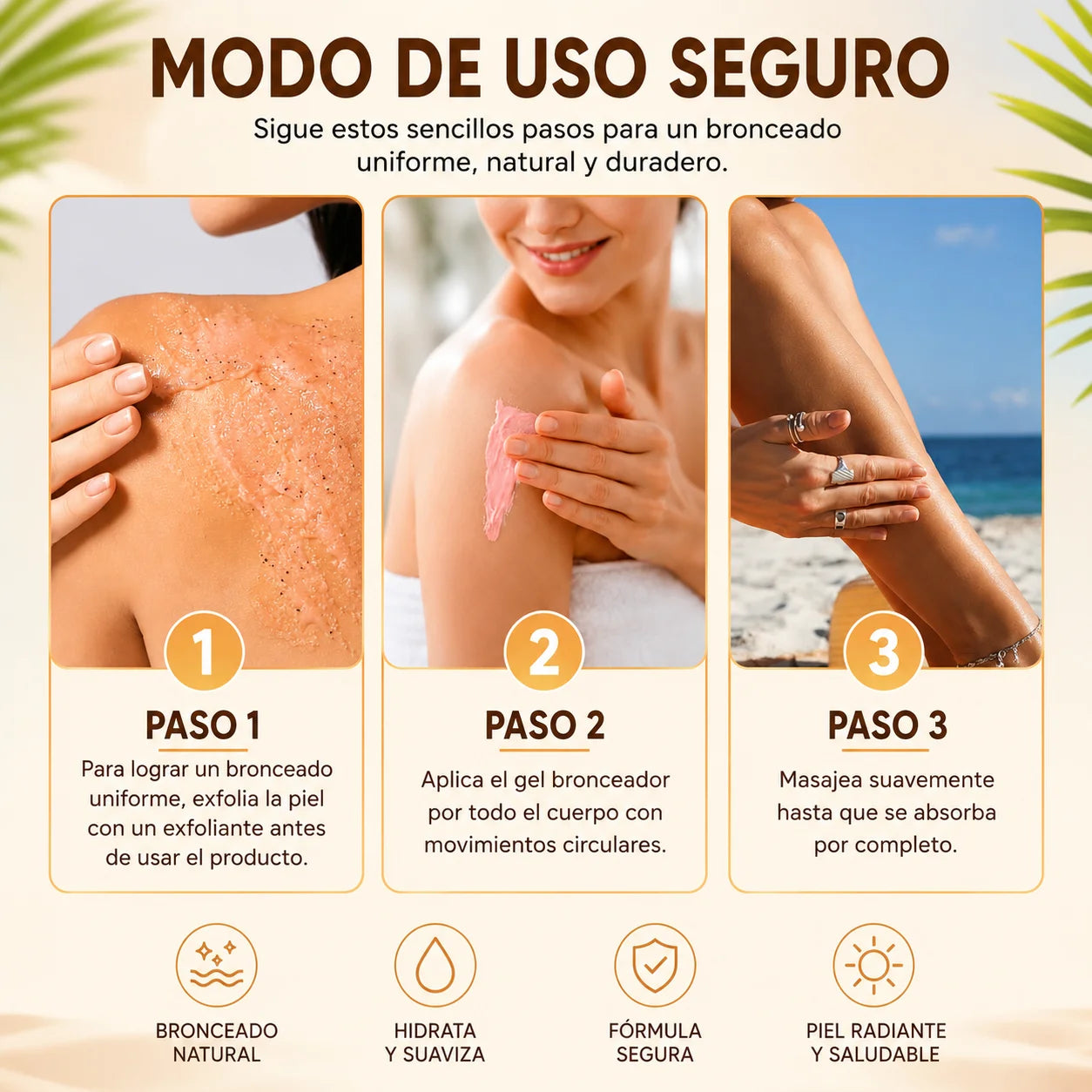 Gel Intensificador de Bronceado Ultra Hidratante | Piel Dorada, Uniforme y Radiante