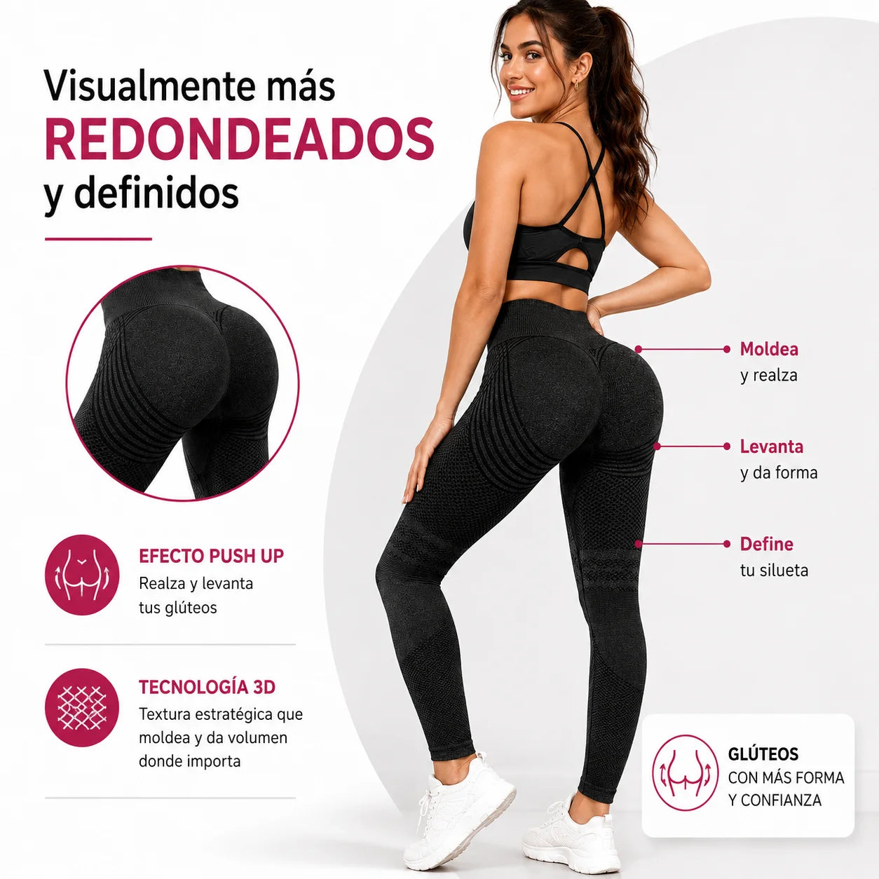 Leggings Sculpt 3D Push Up – Realza y Define tus Curvas