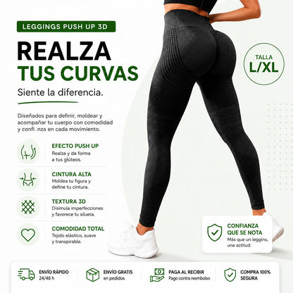 Leggings Sculpt 3D Push Up – Realza y Define tus Curvas