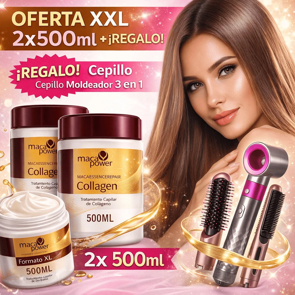 KARSEELL Máscara Capilar de Colagénio 500ml XXL – Tratamento de Reparação Profissional + Oferta 2 por 1