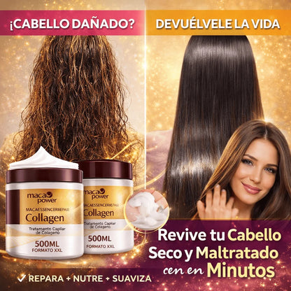 KARSEELL Máscara Capilar de Colagénio 500ml XXL – Tratamento de Reparação Profissional + Oferta 2 por 1