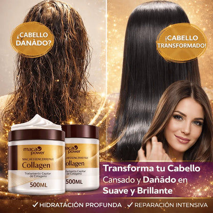 KARSEELL Máscara Capilar de Colagénio 500ml XXL – Tratamento de Reparação Profissional + Oferta 2 por 1