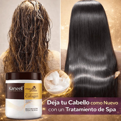 KARSEELL Máscara Capilar de Colagénio 500ml XXL – Tratamento de Reparação Profissional + Oferta 2 por 1